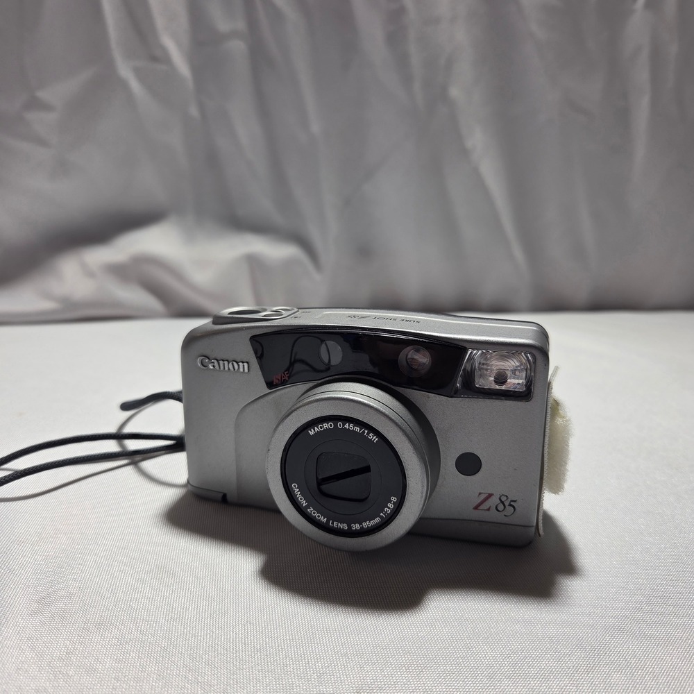 Canon Sure Shot Z85 35mm Film Camera Zoom 38-85mm Macro Silver Untested